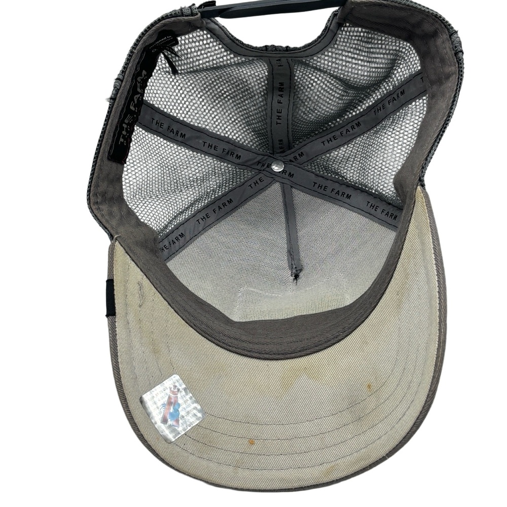 Goorin Bros The Farm Silver Fox Trucker Hat Gray Mesh Snapback Cap Patch - Picture 8 of 9